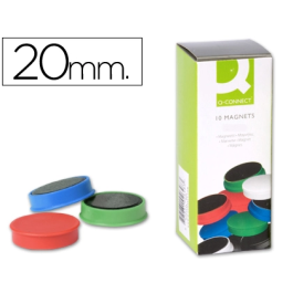 Q-connect Imanes para pizarras magnéticas, 20 mm, colores surtidos, caja de 10 unidades Precio: 1.88999943. SKU: B12WKCBHHY