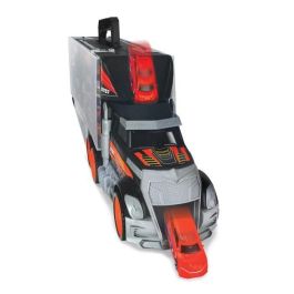 Dickie Toys Transportador de Coche 62cm con Asa - Maleta de Transporte para Camión con 7 Vehículos y Accesorios