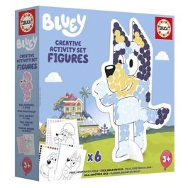 Set creativo 3D de bluey con 4 personajes diferentes ¡colorea, monta y juega!