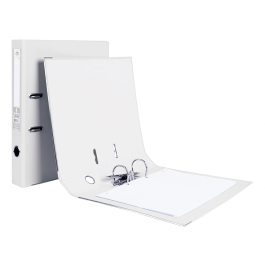 Liderpapel Archivador de Palanca Folio Documenta 52 mm Blanco con Rado y Compresor Metálico