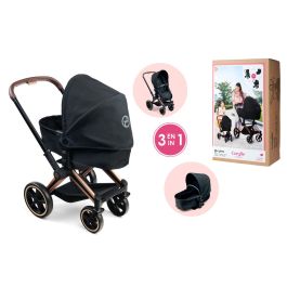 COROLLE COR4063013141876 Cochecito Cybex 3 en 1 Negro para muñecas bebé de 36 y 42 cm - a partir de 3 años