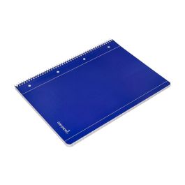 Cuaderno Espiral Liderpapel A4 Micro Serie Azul Tapa Blanda 80H 75 gr Cuadro 5 mm Con Margen 4 Taladros Azul 5 unidades