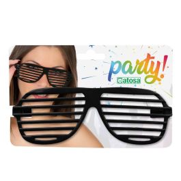 Gafas Rejilla Negro Carnaval Adulto