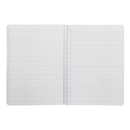 Liderpapel Cuaderno espiral A4 Pautaguía tapa dura 80 hojas 90gr cuadro pautado 4mm color naranja