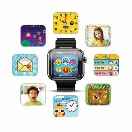 VTech 80-531677-022 Kidizoom Smartwatch Max Reloj Inteligente Niños +4 años Doble Cámara Juegos Realidad Aumentada Pantalla Táctil Negro