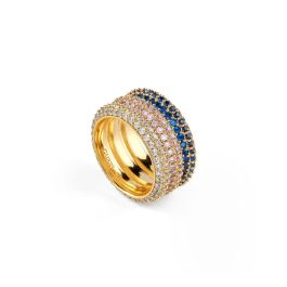Anillo Mujer Guess JUBR05140JWYGBL56 16 Dorado Azul Precio: 144.50000048. SKU: B1K9BJJM2V
