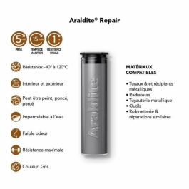 Araldite ARA1685558351934 Pasta Reparadora Epoxi 50 g – Ideal para Reparaciones y Rellenos
