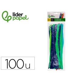 Liderpapel Limpiapipas Chenilla Colores Mate Surtidos 30 cm Bolsa 100 Unidades Precio: 3.50000002. SKU: B16LAC9BT9