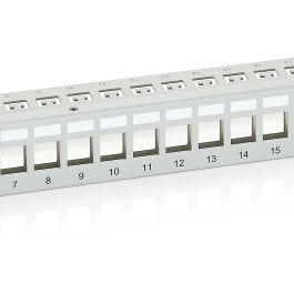 EQUIP 767124 Patch Panel 24 Puertos Cat6 FTP Keystone Montaje en Bastidor 1U Gris
