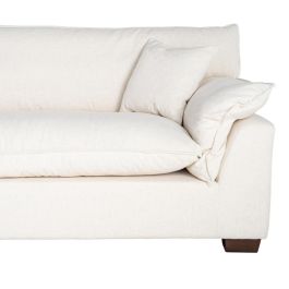 Sofá 4 Plazas Crema Tejido 282 X 101 X 71 cm