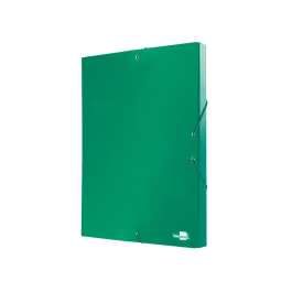 Liderpapel Carpeta proyectos folio lomo 30mm cartón forrado verde 250 x 350 mm