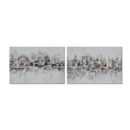 DKD Home Decor Cuadro Gris Ciudad Abstracto 2.8 x 80 x 120 cm (2 Unidades) Lienzo MDF Precio: 83.89000059. SKU: S3039062