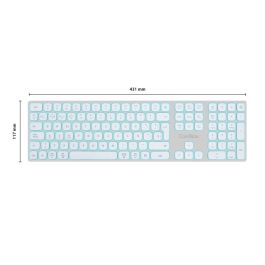 Coolbox Teclado Inalambrico Retroiluminado Moonlight Key B431 Bluetooth 5.1 + RF 2.4GHz Aluminio