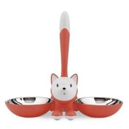 Alessi AMMI09 RO Tigrito Comedero para Gatos en Acero Inoxidable y Resina Naranja - Diseño de Miriam Mirri Precio: 52.89000024. SKU: B1AG8YSP78