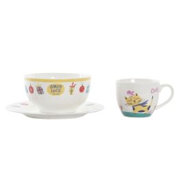 Vajilla Kids DKD Home Decor Multicolor Blanco 19 x 2 x 19 cm Set de 3 (4 Unidades) Vajilla Kids DKD Home Decor Multicolor Blanco 19 x 2 x 19 cm Set de 3 (4 Unidades)
