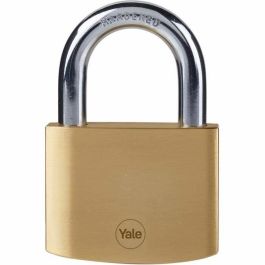 Yale Y110B/60/132/1 Candado de Latón 60mm Grillete de Acero Cementado 3 Llaves para Trampillas, Cadenas y Portones