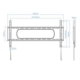 Soporte de Pared TooQ LP1090F-B para TV de 43-90"/ hasta 80kg