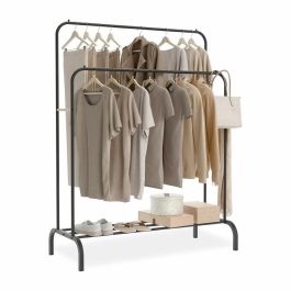 Perchero de Pie Newlux Hangy Duo 30 Negro Metal 115 x 50 x 150 cm Perchero de Pie Newlux Hangy Duo 30 Negro Metal 115 x 50 x 150 cm