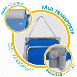 Silla Plegable con Reposacabezas Aktive Gomera Azul 51 x 76 x 45 cm (2 Unidades) Silla Plegable con Reposacabezas Aktive Gomera Azul 51 x 76 x 45 cm (2 Unidades)