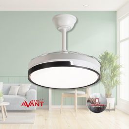 AVANT Ventilador de Techo 36 pulgadas con Aspas Retráctiles, Motor 30W, LED 36W, 3 Temperaturas y Control por App