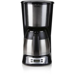 Domo DO709K Cafetera de filtro 1000W, 1L, 8 tazas, Pantalla LCD, Temporizador 24h, Acero inoxidable