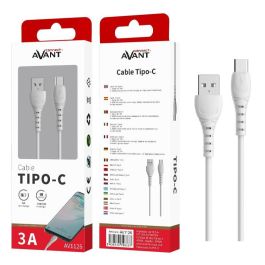 Avant Connect Cable USB Tipo C a USB 3A 1m Blanco Carga Rápida