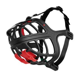Hunter Bozal Albury 3, Protección Anti-Cebos Envenenados Removible, Plástico Acolchado, Medidas A:6.3 B:21.5 C:62cm, Negro para Perro
