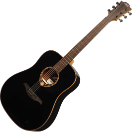 LAG Tramontane 118 Guitarra Acústica Dreadnought Negra Brillante