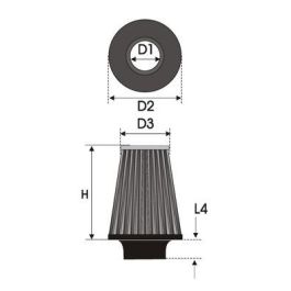 Green Filters K25.1100 Filtro Universal D1/L1: 100 Boca D2/L2: 152 Ancho D3/L3: 120 Ancho 2 H: 130 Largo