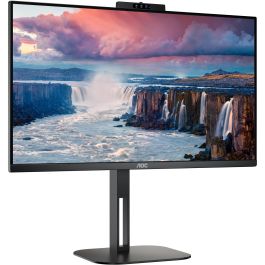 AOC 24V5CW/BK Monitor Profesional 23.8" Full HD IPS 75Hz 1ms Webcam Windows Hello USB-C Ergónomico
