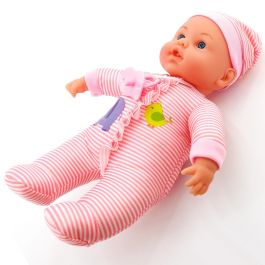 Tachan T00990 Muñeca Bebé Blandita 31cm con 4 Funciones Interactivas: Se Calma, Duerme, Llora y Ríe. Ideal +2 años.