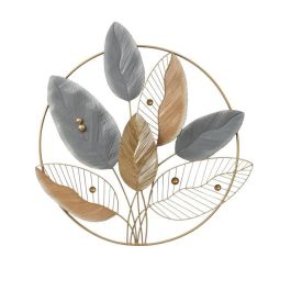 DKD Home Decor Decoración de Pared Moderna de Metal, Diseño Hojas Multicolor - 87,6 x 83,8 x 5,7 cm Precio: 56.50000015. SKU: S3039383