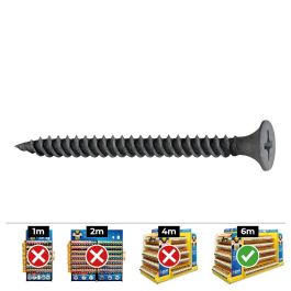 Celo Tornillo cartón yeso placa-metal Ø3,5x55mm fosfatado para tabiques, muebles y techos - 500 unid.
