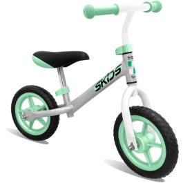 Draisienne Bicicleta de Equilibrio Control Gris y Turquesa | Rodamientos ABEC 5, Ajustable | Ideal para Aprender a Equilibrar