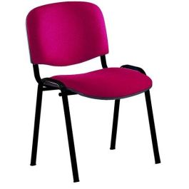 Rocada Silla Confidente Apilable, Asiento Tela Ignífuga Burdeos, Estructura Metálica Negra, 81x57x41 cm, Uso 5h Precio: 51.49999943. SKU: B1G4CCK3ZP
