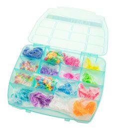Elasticolor Maletín de Manualidades Infantil para Crear Pulseras y Collares Pro Mega Set con 2400 Elásticos (62x38x5 cm)