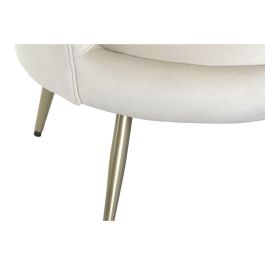 DKD Home Decor Sofá Glam de Salón Colección Layn blue - Diseño Moderno en Crema, Poliéster y Metal - Medidas 130 x 77 x 83 cm DKD Home Decor Sofá Glam de Salón Colección Layn blue - Diseño Moderno en Crema, Poliéster y Metal - Medidas 130 x 77 x 83 cm