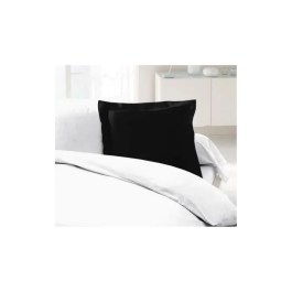 Lovely Home Juego de 2 fundas de almohada 100% Algodón 63x63 cm Negro