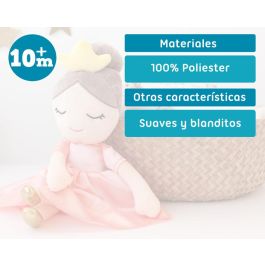 KioKids Muñeca Princesa Rosa de Peluche, 40 cm, Juguete para Niños +10 Meses, Ideal para Juego Creativo
