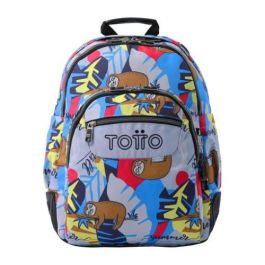 Totto Mochila Rayol Lazel MA04ECO002-2416N-6YB, Escolar, 33x44x13.5 cm, 19.6L, Lona RPET, Estampado