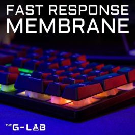 The G-Lab KEYZ-CAESIUM/FR Teclado para juegos Membrana RGB, Diseño FR, 12 atajos, 19 teclas anti-ghosting