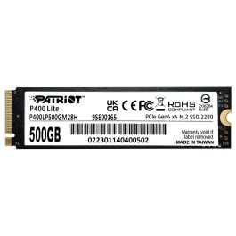 Patriot P400 Lite 500GB SSD M.2 NVMe PCIe 4.0, Lectura 3500MB/s, Escritura 2400MB/s, 2280, 3D NAND, PS1654 - Para PC/Portátil