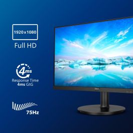 Philips 271V8LA/00 Monitor 27" Full HD (1920x1080) VA 75Hz 4ms Adaptive-Sync con Altavoces, LowBlue y Sin Parpadeo Negro