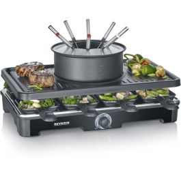 Combo Raclette-Fondue - SEVERIN - RG2347 - 8 personas - Caquelon con 8 tenedores y 8 espátulas - Negro Precio: 120.3950000605. SKU: B19Y82SVJ6