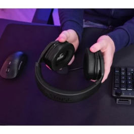 Trust Gaming Auriculares Gaming GXT 492 Carus con Micrófono Jack 3.5 Negros para PC Consolas