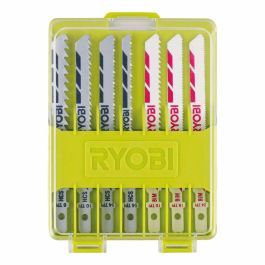 Ryobi Cuchillas de bayoneta para sierra de calar, Caja 10 hojas, 102 mm, Madera, Plástico y Bimetal (TPI 6/10/14, 10/18/24)
