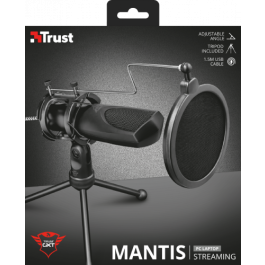 Micrófono Trust Gaming GXT 232 Mantis/ USB/ Negro