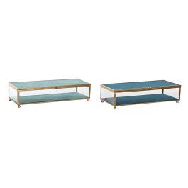 DKD Home Decor Joyero Mediterraneo Azul Celeste Turquesa Cristal y Metal 25 x 10 x 5 cm (2 Unidades) Precio: 29.49999965. SKU: S3042205