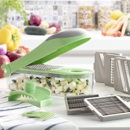 Cortador de Verduras, Rallador y Mandolina con Recetas y Accesorios 7 en 1 Choppie Expert InnovaGoods