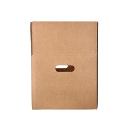 Caja Para Embalar Q-Connect Americana Con Asas Carton Reciclado Canal Simple 5 mm Color Kraft 400x290x220 mm 25 unidades